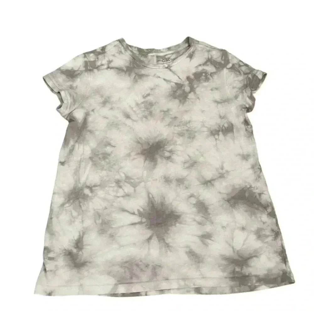 Athleta Girls Short Sleeves White and Purple Tie Dye Short Sleeves Sz L # 1083